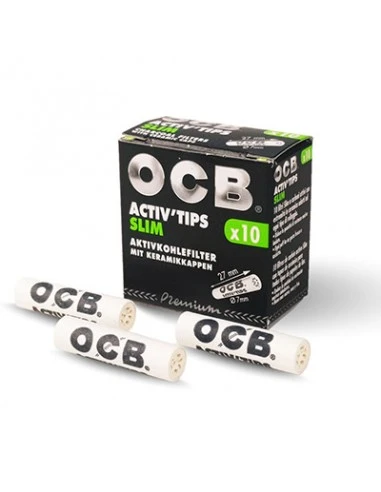 OCB Filtry Slim Activ`Tips 10 sztuk