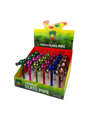 Fajka szklana Metalic MIX 12,5 cm