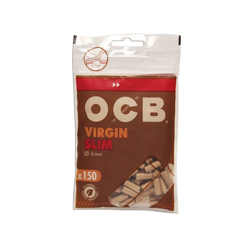 OCB Filtry Slim Virgin Brown 15x6 mm...